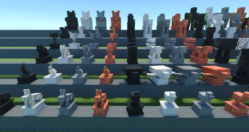 Craftable statues by jaycubtruth JayCubTruth Free Bedrock Minecraft Addons